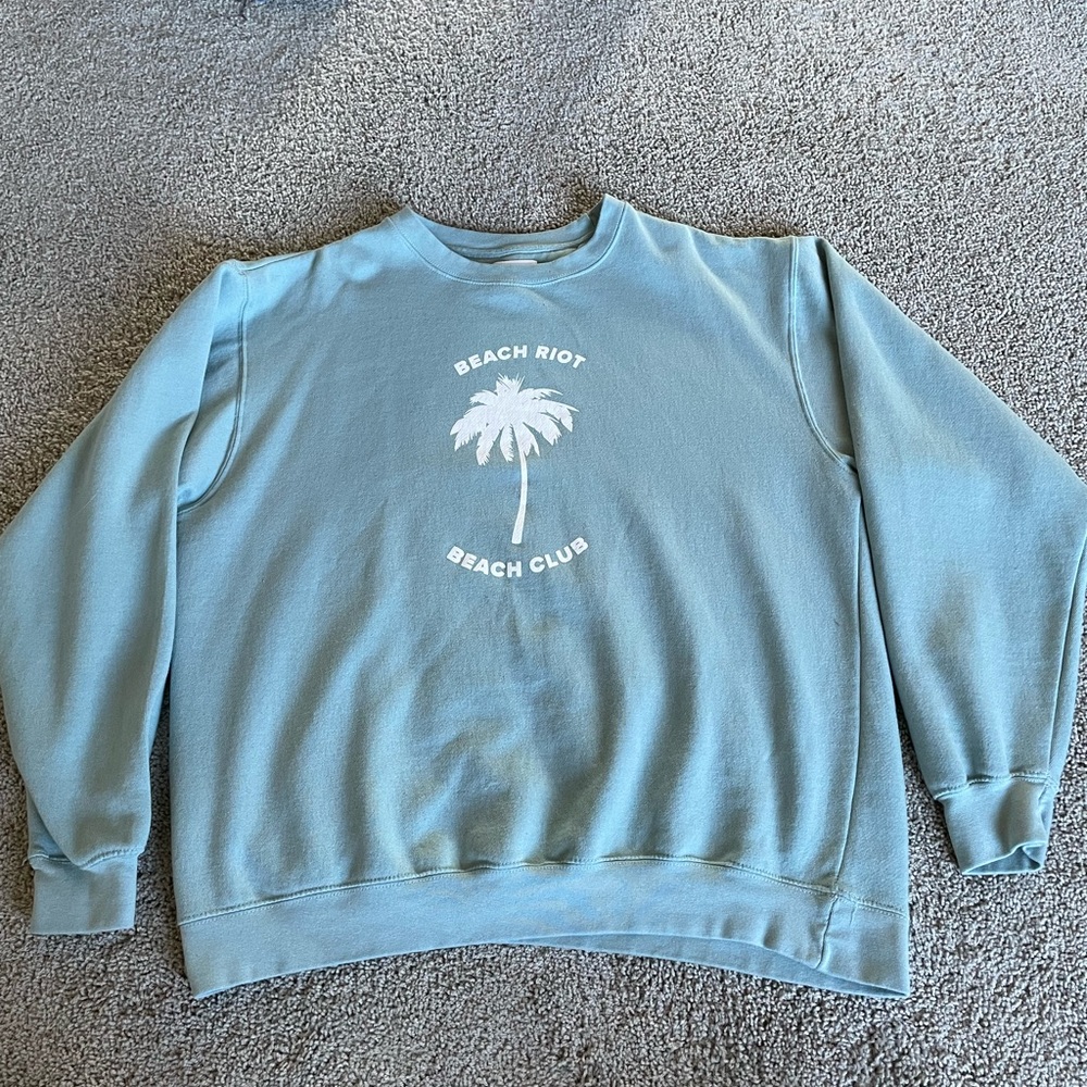 Light blue beach sweater comfy oversized